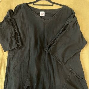 Oh My Gauze! Black Tunic Top